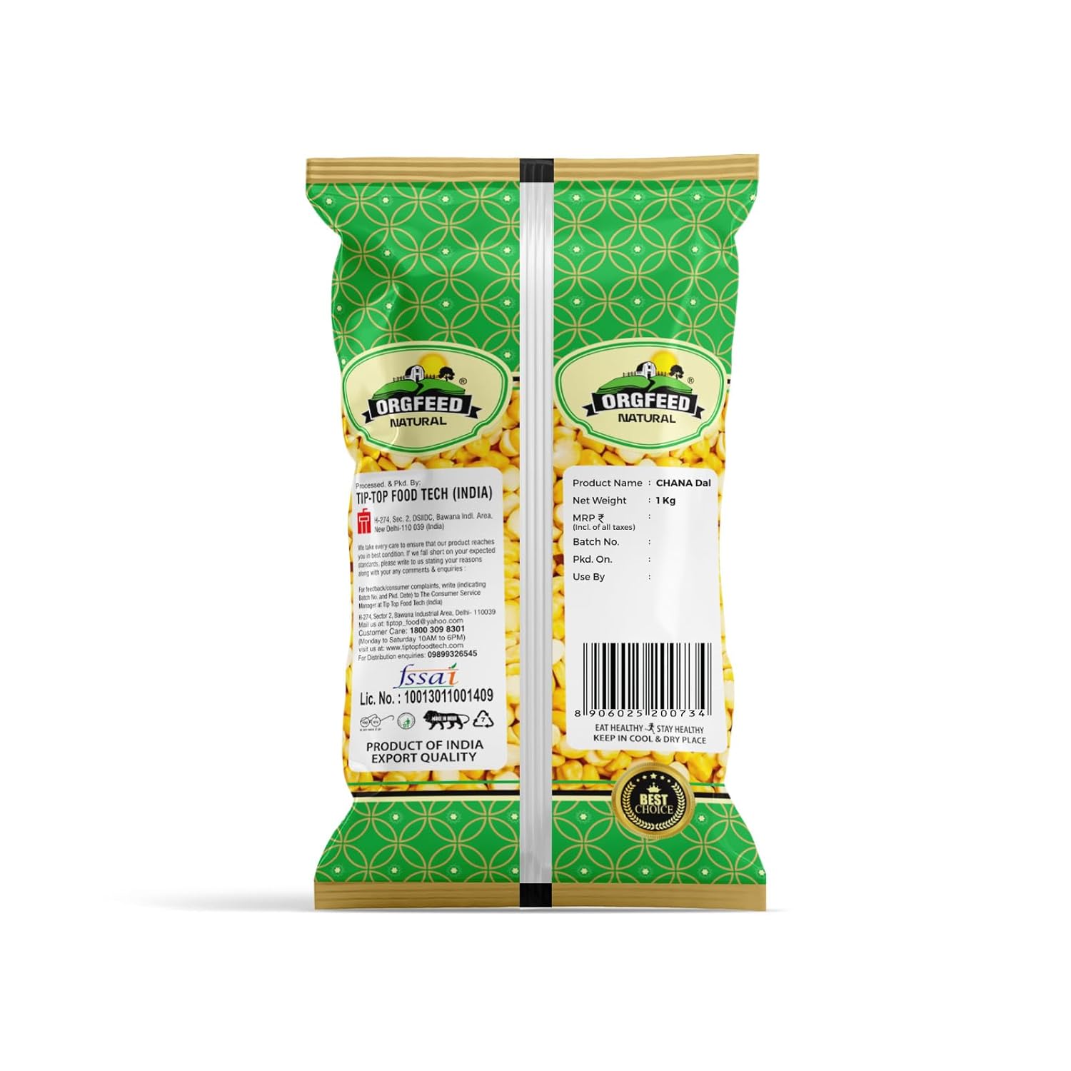Orgfeed Chana Dal 1 Kg