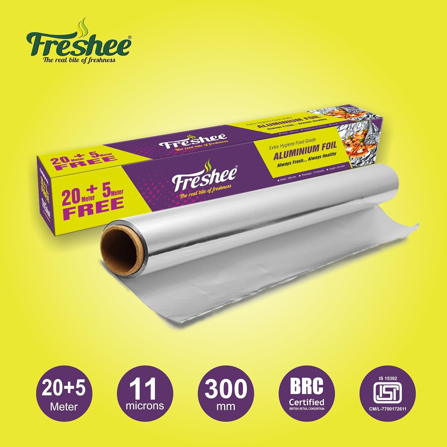 Freshee Aluminium Foil 20Mtr 5 Mtr Free