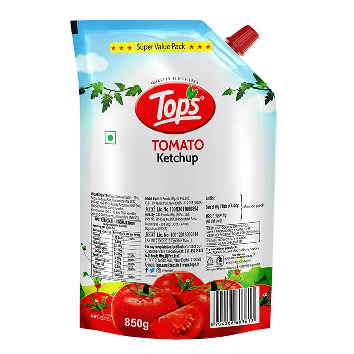 Tops Tomato Ketchup Spout 850Gm
