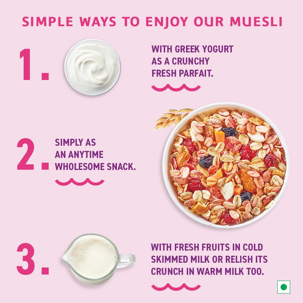 Crunchy Muesli Fruitnut Cranberries 400Gms Pouch