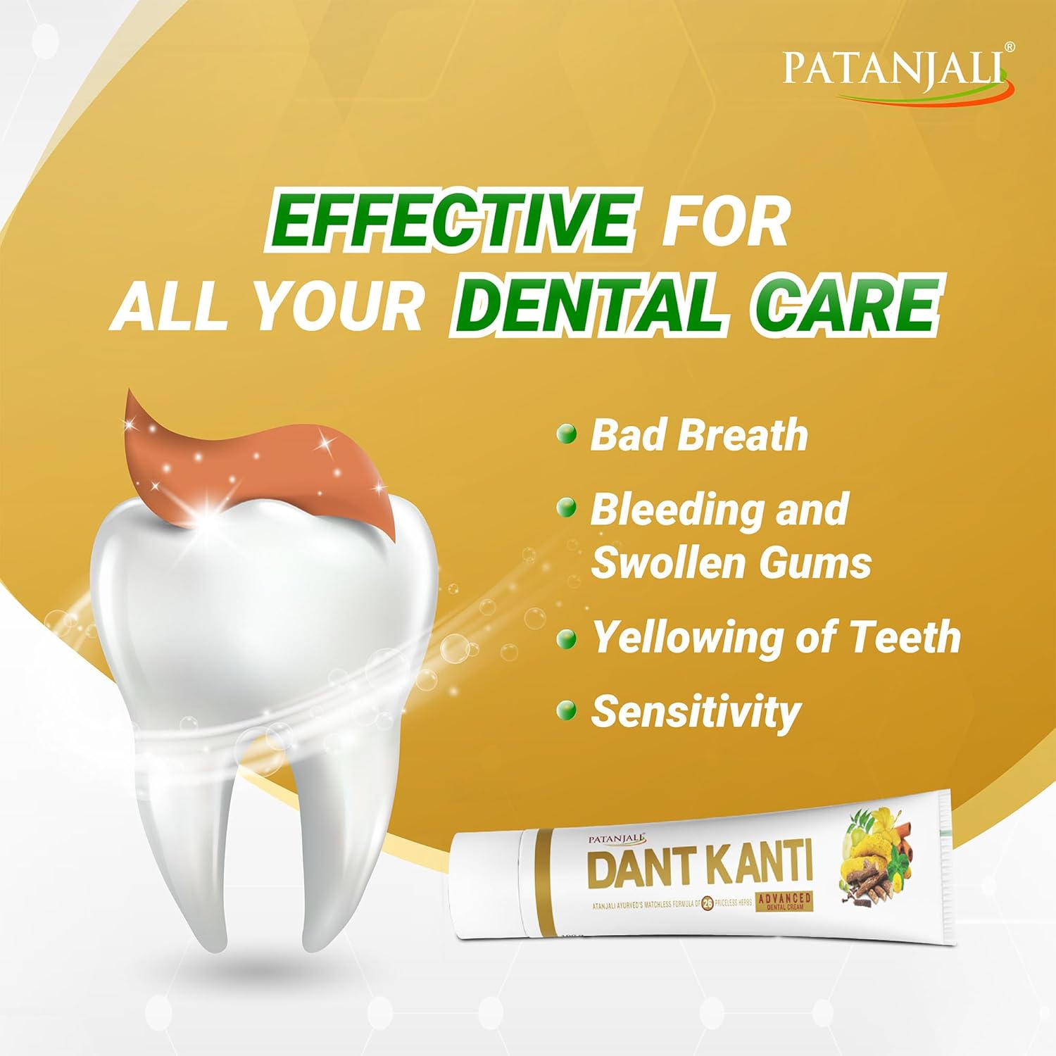 Tooth paste Dant Kanti Dental Cream Advance 100Gm