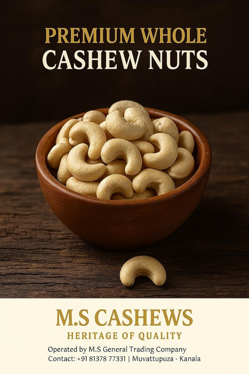 Premium W320 Cashew Farmley Standee Pouch 500 G