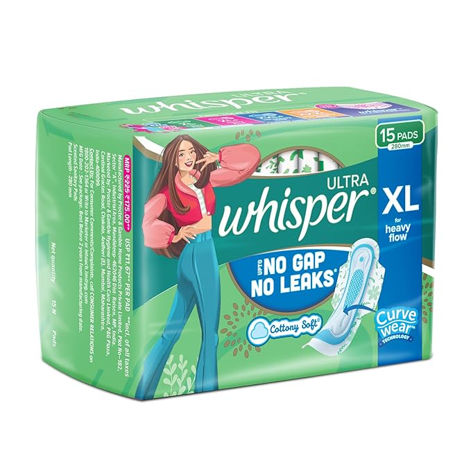 Whisper Ultra Clean Xl 15S Pack